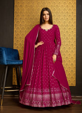 Gown in Rani Pink Just Looking Like Wow